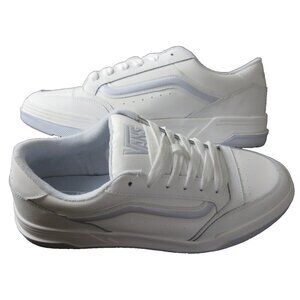 Vans Men's Hylane Pop White Baby Blue Leather Skate Lifestyle Shoes Sizes NIB